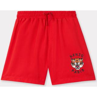 KENZO KIDS Kenzo Kids Red Tiger Print Small Logo Swimming Shorts