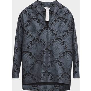 Max Mara Anemone wool-blend jacquard shirt - blue - M