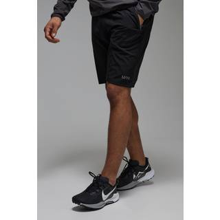 Mens Black Man Active Stretch Woven 9inch Short