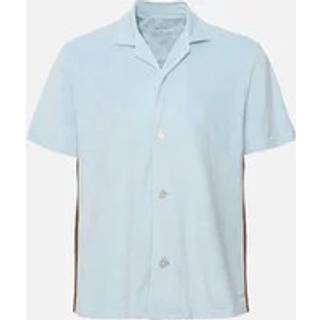 Paul Smith Towel Stripe Short Sleeved Shirt Blue