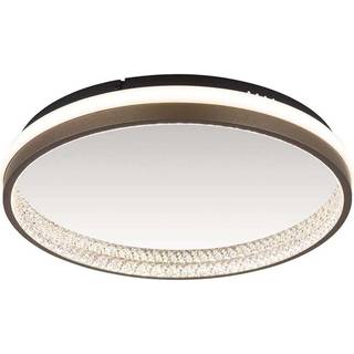 LED-loftlampe Della, Ø 40 cm, mørkegrå, metal