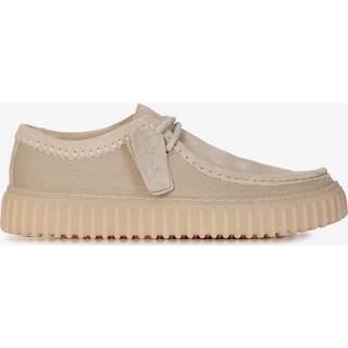 Clarkstil mænd. 26180904 Torhill Lo lædersko hvid (40), Fast, Ruskind, Blonder, Casual