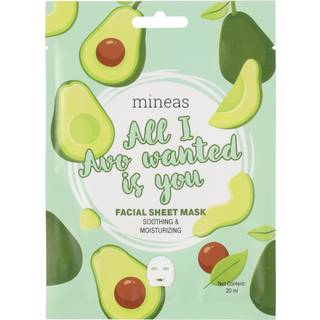 Mineas Facial Sheet Mask Soothing And Moisturizing All I Avo Wanted Is You White