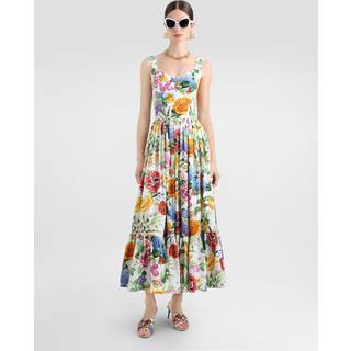 Dolce&Gabbana Floral cotton poplin maxi dress - multicoloured - M