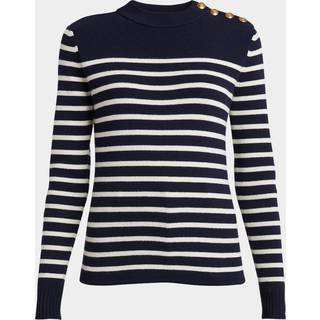 ChloÃ© Striped wool and cashmere sweater - blue - M