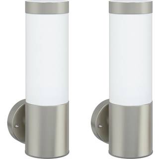 Udendørs væglamper 2 pcs Sølv 12 x 7.5 x 27 cm Rustfrit stål
