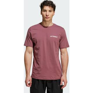 adidas Terrex Graphic Mountain T-Shirt T-shirt Herrer størrelse S farve pink/brun