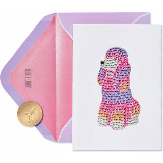 Papyrus blank kort til hende - designet af Judith Leiber (Gemmed Poodle)