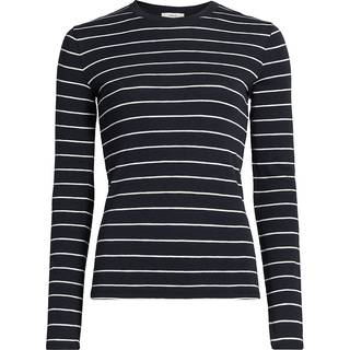 Vince Striped cotton-blend top - white - S