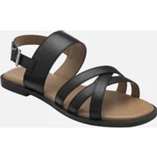 Lotus Lotus Black Low Heel Multi Strap Sandals