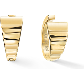 Coeur de Lion 0138/21-1600 Damen-Ohrringe Creolen Wave 20 Goldfarben Edelstahl
