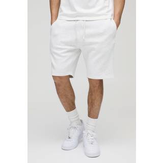 Mens Grey Marl Slim Fit Mid Length Basic Shorts
