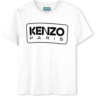 KENZO KIDS KENZO KIDS Rectangle Logo Short Sleeve White T-Shirt