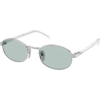 Prada Kvinde PR B53S 1BC40N Solbriller Metal Sølv Blå Rund Normal