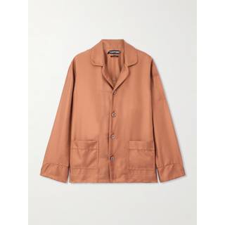Tom Ford Silk twill shirt - brown - M
