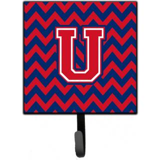 """" Caroline's Treasures Letter U Chevron Yale Blue og Crimson Leash eller Key Holder CJ1054-SUSH4 Lille Multicolor """"