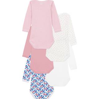 Petit Bateau 5-pak Bomuldsbodyer Blanc Rose Orange 12 months  Lyserød  12 måneder  kvinde