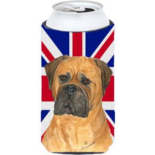 Bullmastiff med den engelske union Jack British Flag Tall Boy Beverage Isulator Hugger SS4959TBC