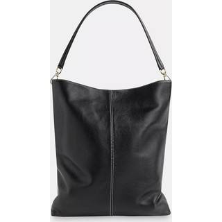 Whistles Whistles Black Kamil Contrast Stitch Tote Bag