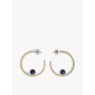 Lapis Gold-Plated Hoop Earrings