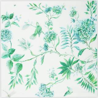 Aquazzura Casa Table Linens - 'Secret Garden' napkin, set of two in GREEN 100% LINEN