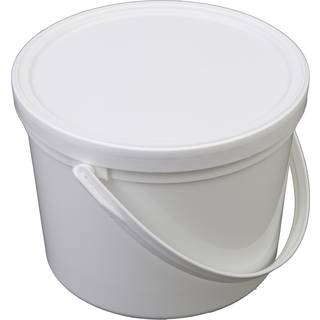 Konsolideret plastspande med h?ndtag polypropylen 1,5 kvart hvidt 10 stykke