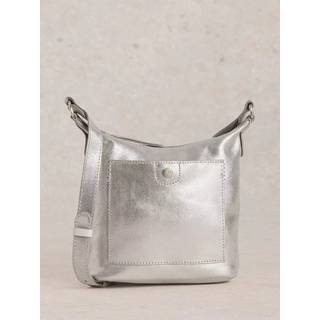 White Stuff White Stuff Silver Mini Fern Leather Cross-Body Bag