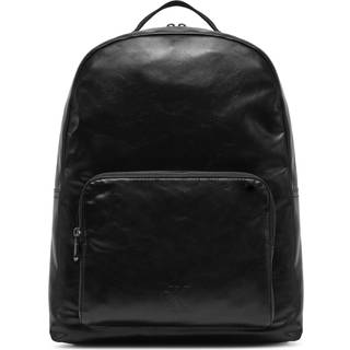 Faux Leather Backpack - Black - One Size