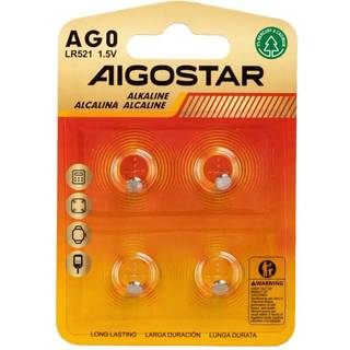 Knapbatteri AG0 LR521 - 4-pak - 1,5V