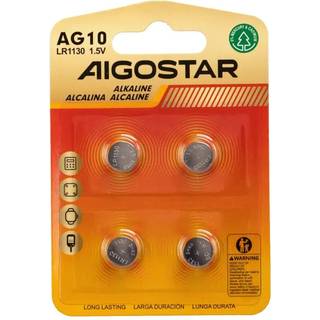 4 stk. Knapcellebatteri - AG10 LR1130 4B, 1.5V