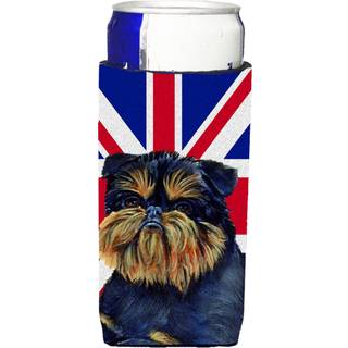 Bruxelles Griffon med den engelske union Jack British Flag Ultra Beverage Isolators til slanke dåser LH9505MUK