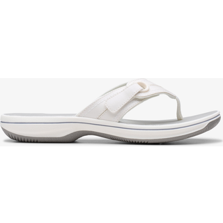 Clarks Clarks White Essentials Brinkley Toe Post Flip Flops