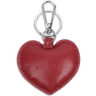 Silfen Hjerte charm nøglering (BURGUNDY)