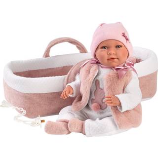 Llorens dukke 42 cm i bærelift - rosa