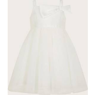 Monsoon Monsoon Natural Baby Betty Bow Twill Dress