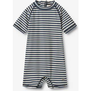WHEAT Kid's Swimsuit S/S Cas Lycra Børn størrelse 80 farve grå