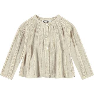 Molo Grit Cardigan Sand Melange 68 cm  Beige  68 cm  kvinde