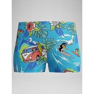 Boys' Learn to Swim Printed Aquashort Blue