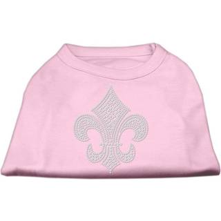 S?lv Fleur de lis Rhinestone Skjorter Lys Pink XXXL
