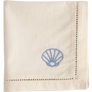 Pick a Poppy Shell sserviet 45x45 Cm - Servietter & Tilbehør Bomuld Blå - T09454501SS24-045