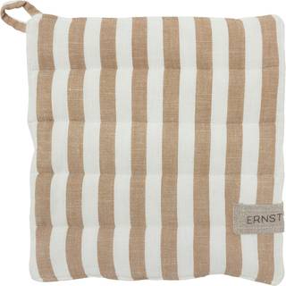 ERNST Ernst grydelap bred stribe 23x25 cm Karamel-hvid
