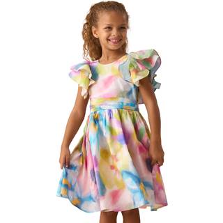 Angel & Rocket Anna Multi Flæsekant Sleeve Tryk Kjole5 år (110cm)