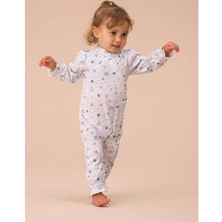 Angel & Rocket Angel & Rocket Blue Fleur Water Colour Print Frill Babygrow and Headband Set