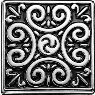 Meraklis | Sølvfarvet Mønstret Reversnål