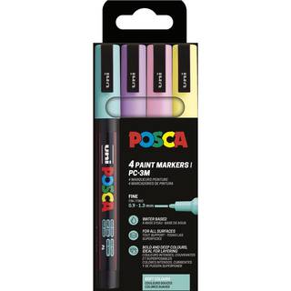 Posca PC-3M 0,9-1,3mm 4-Pak Soft Colors