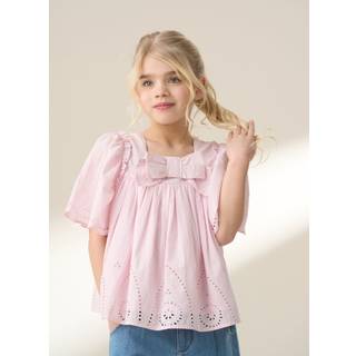 Angel & Rocket Angel & Rocket Pink Flo Woven 100% Cotton Top