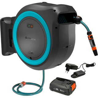 Gardena PowerRoll XL 35m Turkis Batteridrevet Vægslangeboks -