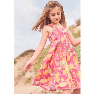 Angel & Rocket Angel & Rocket Pink Eliana Fruit Print 100% Cotton Sundress