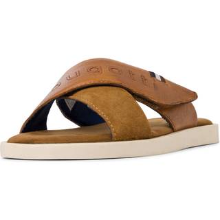 bugatti Herren Pantoletten cognac Nubuk-/Veloursleder
