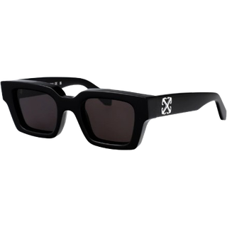 Off-White Unisex OERI008 Virgil 1007 black logo white Solbriller Acetat Sort Grå Firkantet Normal